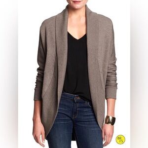 Banana Republic Taupe Zip-Up Sweater